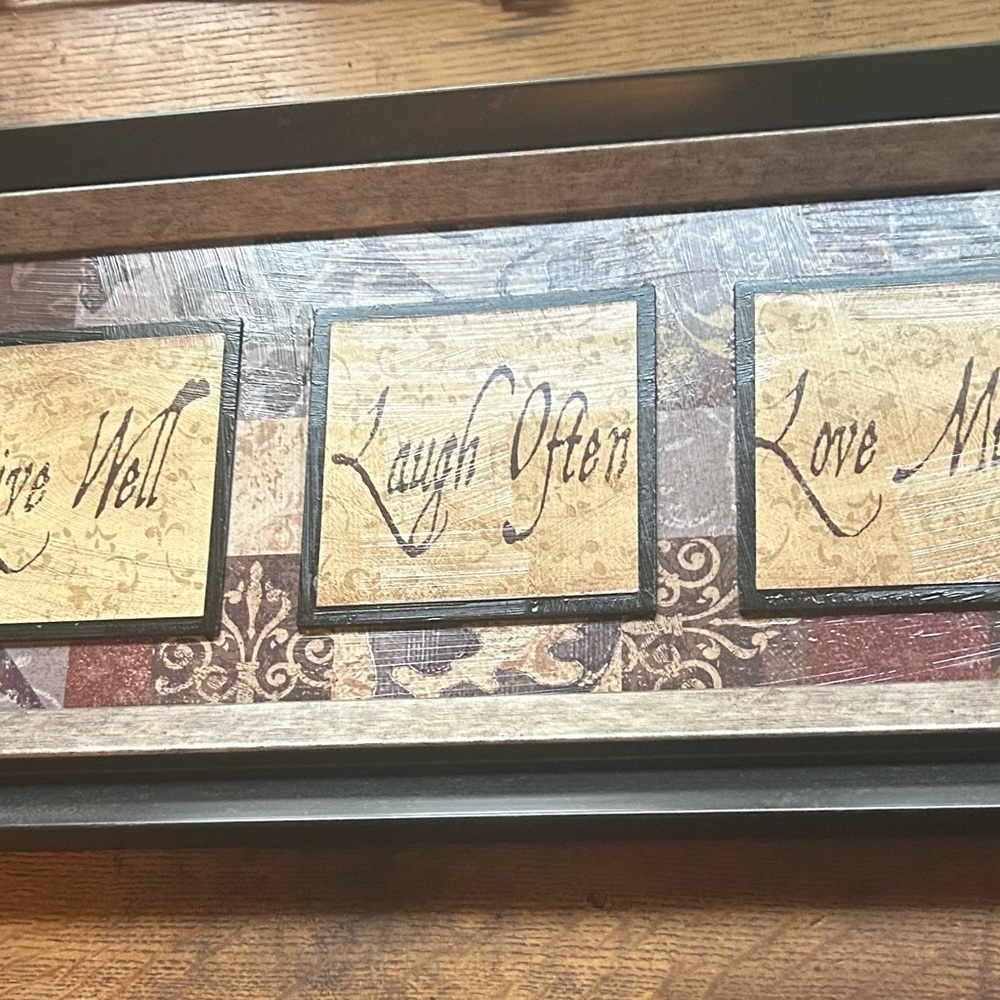 Bed Bath & Beyond Inspirational Art Print - Brown and Cream